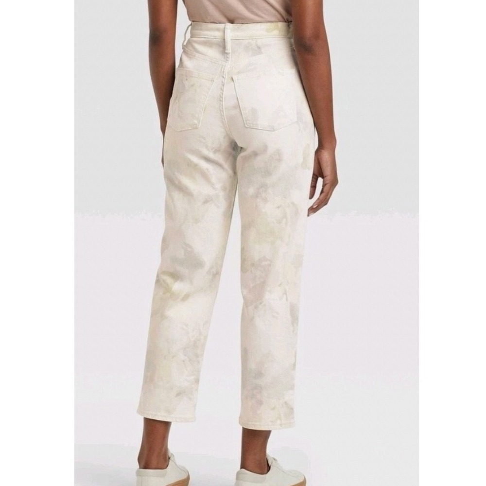 Universal Thread Vintage Straight Jeans Watercolor Cream Size 10 **See desc. ** - Picture 2 of 8